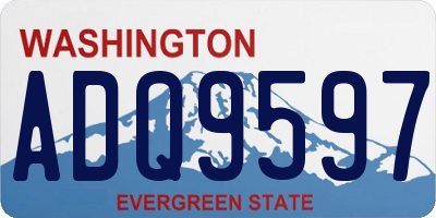 WA license plate ADQ9597