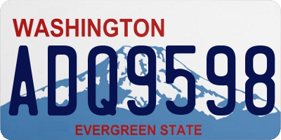 WA license plate ADQ9598