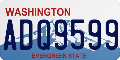 WA license plate ADQ9599