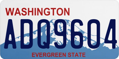 WA license plate ADQ9604