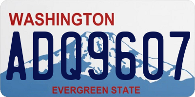 WA license plate ADQ9607