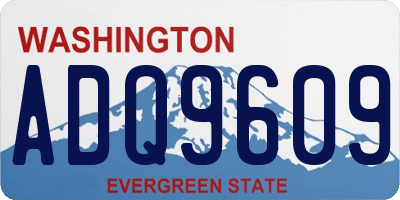 WA license plate ADQ9609