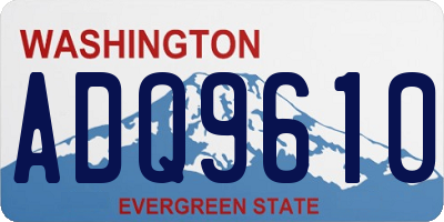WA license plate ADQ9610