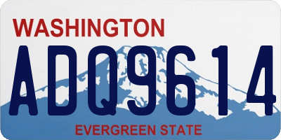 WA license plate ADQ9614