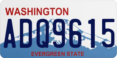 WA license plate ADQ9615