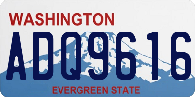 WA license plate ADQ9616