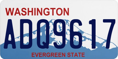 WA license plate ADQ9617