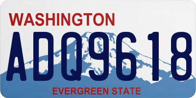 WA license plate ADQ9618