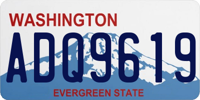 WA license plate ADQ9619