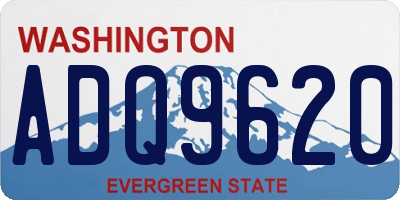 WA license plate ADQ9620