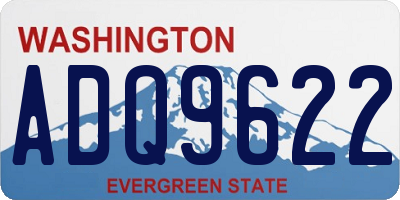WA license plate ADQ9622