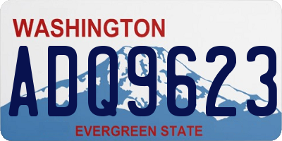 WA license plate ADQ9623