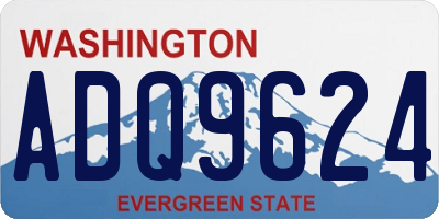 WA license plate ADQ9624
