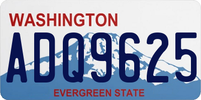 WA license plate ADQ9625