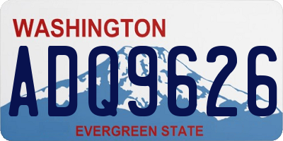 WA license plate ADQ9626