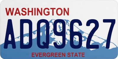 WA license plate ADQ9627
