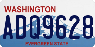 WA license plate ADQ9628