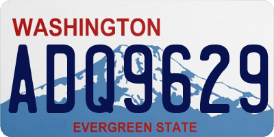 WA license plate ADQ9629