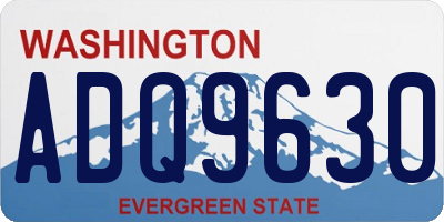 WA license plate ADQ9630