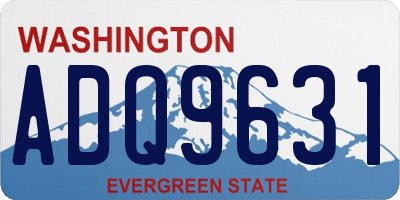 WA license plate ADQ9631
