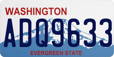 WA license plate ADQ9633