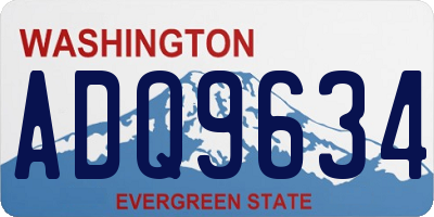 WA license plate ADQ9634