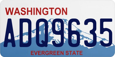 WA license plate ADQ9635