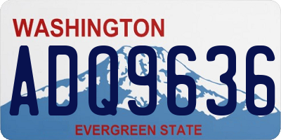 WA license plate ADQ9636