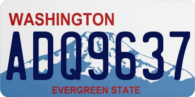 WA license plate ADQ9637