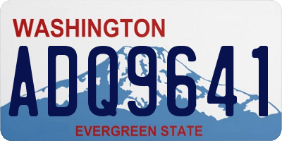 WA license plate ADQ9641