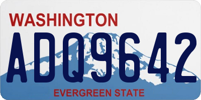 WA license plate ADQ9642