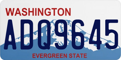 WA license plate ADQ9645