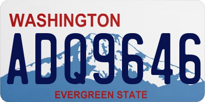 WA license plate ADQ9646