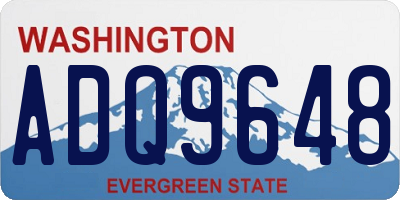 WA license plate ADQ9648