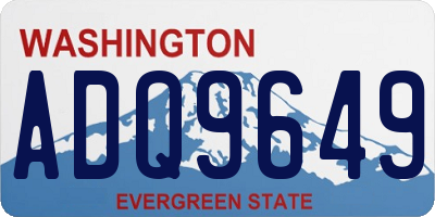WA license plate ADQ9649