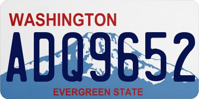 WA license plate ADQ9652