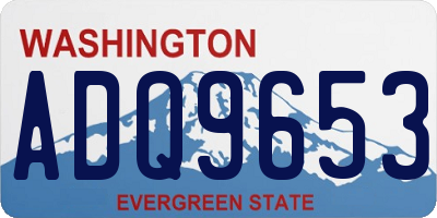 WA license plate ADQ9653
