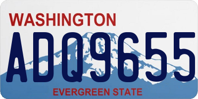 WA license plate ADQ9655