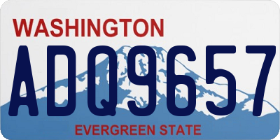 WA license plate ADQ9657