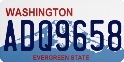 WA license plate ADQ9658