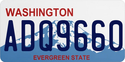 WA license plate ADQ9660