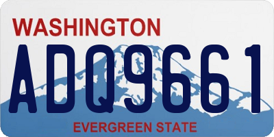 WA license plate ADQ9661