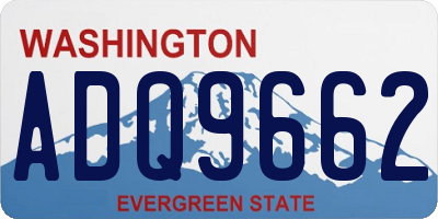 WA license plate ADQ9662