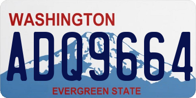WA license plate ADQ9664