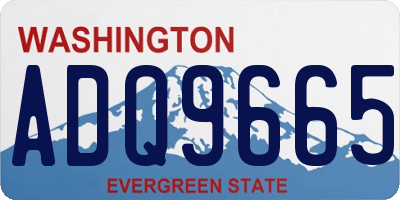 WA license plate ADQ9665