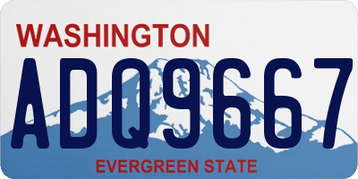 WA license plate ADQ9667