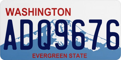 WA license plate ADQ9676
