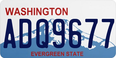 WA license plate ADQ9677