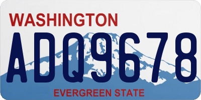 WA license plate ADQ9678