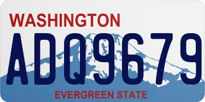 WA license plate ADQ9679